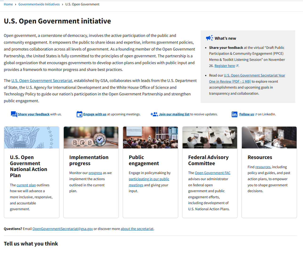Open Data microsite
